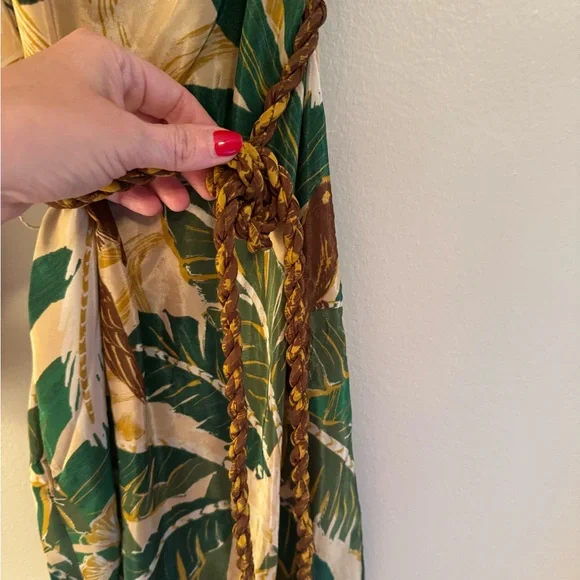 Farm Rio Tropical Green One-Shoulder jumpsuit - Picture 4 of 14